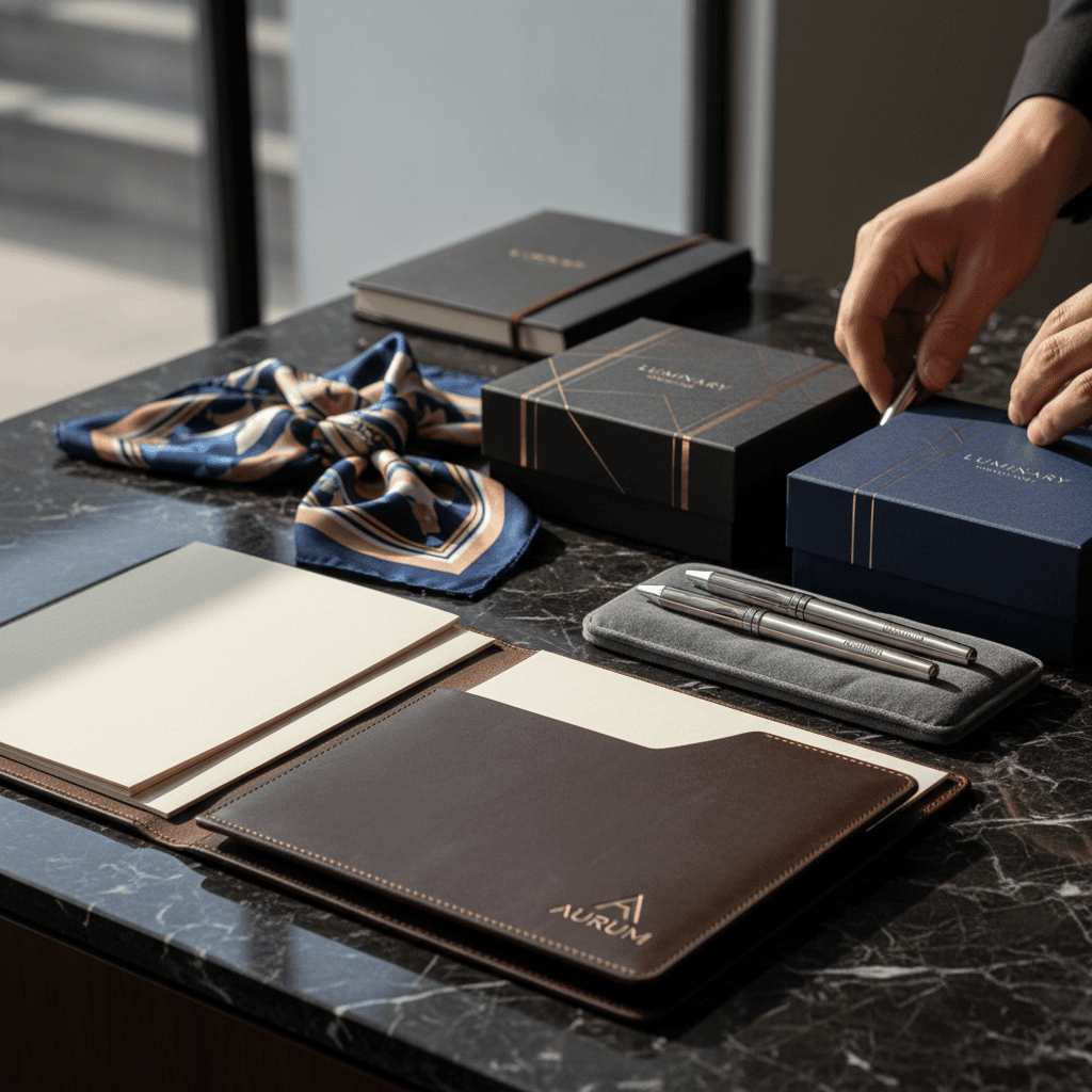 Luxury corporate gift collection arrangement